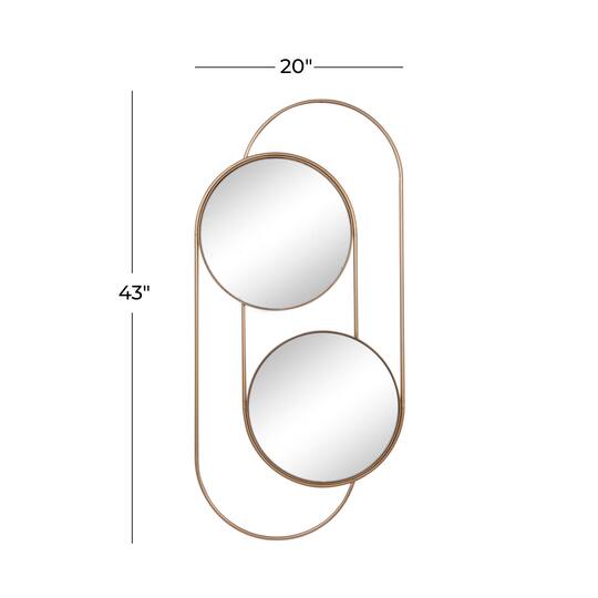 43" Gold Contemporary Metal Wall Mirror